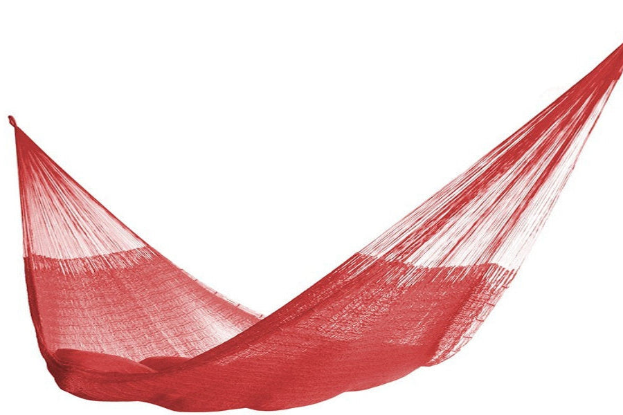 Traditional Mayan Hammock • Fiesta Red • Handwoven Cotton • Single, Double & Family Sizes • Fair Trade • Free Shipping